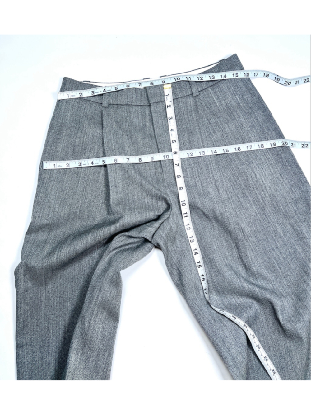 Vince Womans Trausers Wool Blend Pleated Pants Grey Size 8 Wool Viscose Tailored - Picture 6 of 11